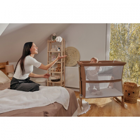 Patut co-sleeper, Lionelo, Thomi Plus, 5 in 1, Multifunctional, Sustine pana la 9 kg ca patut, 15 kg tarc de joaca, 100 kg canapea, Inaltime reglabila in 7 pozitii, De la nastere pana la 4 ani, Cu 2 s [52]