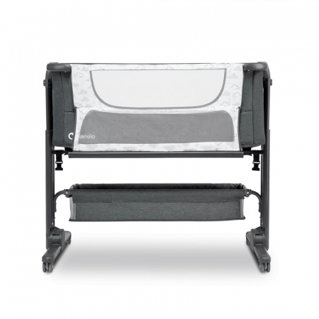 Patut co-sleeper, Lionelo, Timon, 3 in 1, Pliabil, Cu setare unghiulara, Reglabil in 6 pozitii pe inaltime, Din Aluminiu, 90x50 cm, Conform cu standardele europeane de securitate EN1130 si EN16890, Gr [4]