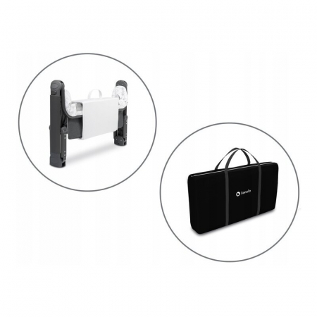 Patut co-sleeper, Lionelo, Timon, 3 in 1, Pliabil, Cu setare unghiulara, Reglabil in 6 pozitii pe inaltime, Din Aluminiu, 90x50 cm, Conform cu standardele europeane de securitate EN1130 si EN16890, Gr [18]