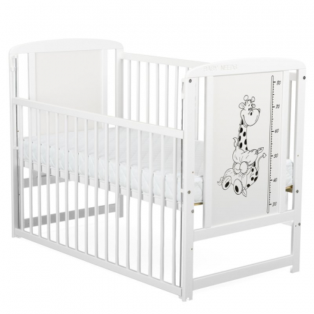 Patut din lemn bebe, 120x60 cm, Cu laterala culisanta, Din lemn de pin si mdf, Stabil si rezistent, Inaltime saltea reglabila pe 3 nivele, Laterala cu 3 bete detasabile, EN716-1, EN716, Alb, Babyneeds [7]