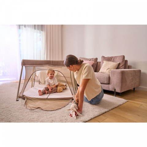 Patut multifunctional, Lionelo, Alice, 3 in 1, 2 trepte de inaltime pentru saltea, Pliabil, Material rezistent Oxford 300D, Cu iesire laterala, Geanta de transport, Pana 15 kg, 0 luni+, 104×70×74 cm,  [13]