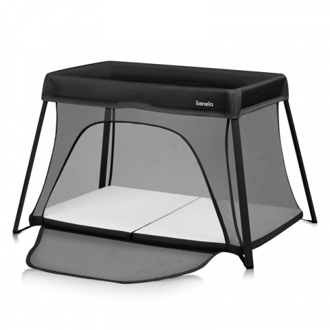 Patut multifunctional, Lionelo, Alice, 3 in 1, 2 trepte de inaltime pentru saltea, Pliabil, Material rezistent Oxford 300D, Cu iesire laterala, Geanta de transport, Pana 15 kg, 0 luni+, 104×70×74 cm,  [1]