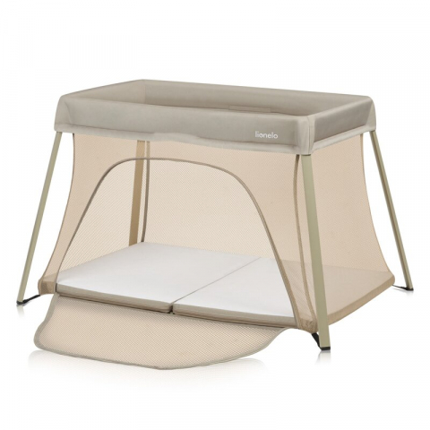 Patut multifunctional, Lionelo, Alice, 3 in 1, 2 trepte de inaltime pentru saltea, Pliabil, Material rezistent Oxford 300D, Cu iesire laterala, Geanta de transport, Pana 15 kg, 0 luni+, 104×70×74 cm,  [1]