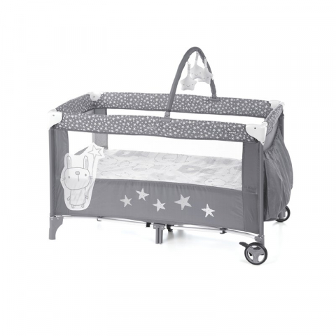 Mobilier si Lenjerie - Patut pliant, Jane, Duo Level, Cu roti, Cu arcada cu jucarii, Geanta de transport, Cu doua nivele, Conform standardelor europene EN 716-1:2017+AC:2019EN 16890:2017 + A1:2021, Star