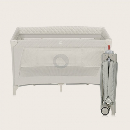 Patut pliant, Lionelo, Flower, Cu doua nivele, Cu arcada, Geanta transport, Masuta de infasat, Bara cu jucarii, Fereastra laterala, 120x60 cm, Conform cu standardele europeane de securitate EN 716 si  [9]