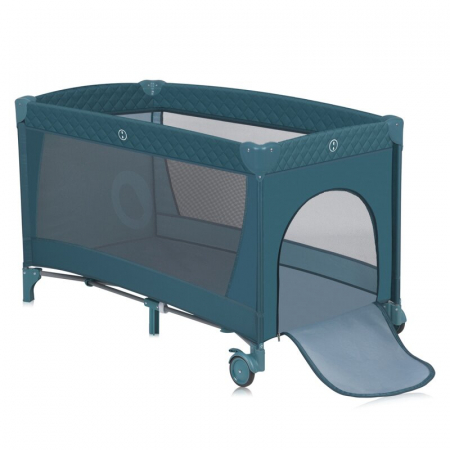Patut pliant, Lionelo, Flower, Cu doua nivele, Cu arcada, Geanta transport, Masuta de infasat, Bara cu jucarii, Fereastra laterala, 120x60 cm, Conform cu standardele europeane de securitate EN 716 si  [4]