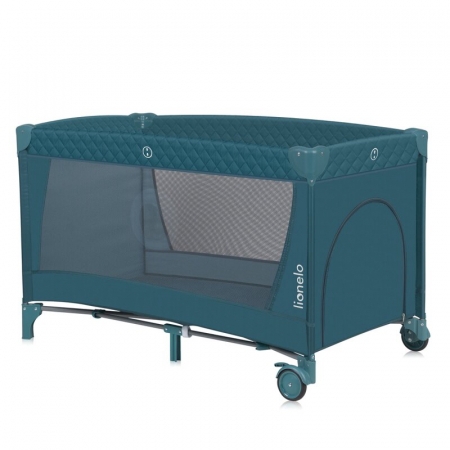 Patut pliant, Lionelo, Flower, Cu doua nivele, Cu arcada, Geanta transport, Masuta de infasat, Bara cu jucarii, Fereastra laterala, 120x60 cm, Conform cu standardele europeane de securitate EN 716 si  [5]