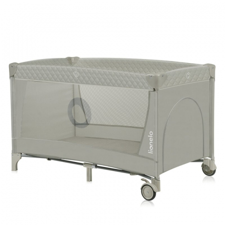 Patut pliant, Lionelo, Flower, Cu doua nivele, Cu arcada, Geanta transport, Masuta de infasat, Bara cu jucarii, Fereastra laterala, 120x60 cm, Conform cu standardele europeane de securitate EN 716 si  [5]