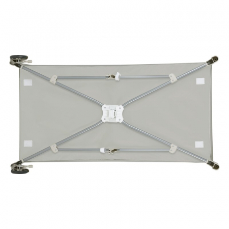 Patut pliant, Lionelo, Flower, Cu doua nivele, Cu arcada, Geanta transport, Masuta de infasat, Bara cu jucarii, Fereastra laterala, 120x60 cm, Conform cu standardele europeane de securitate EN 716 si  [18]
