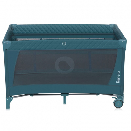 Patut pliant, Lionelo, Flower, Cu doua nivele, Cu arcada, Geanta transport, Masuta de infasat, Bara cu jucarii, Fereastra laterala, 120x60 cm, Conform cu standardele europeane de securitate EN 716 si  [6]