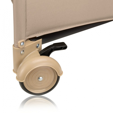 Patut pliant, Lionelo, Jasmin Easy Fold, Pana la 15 kg, Usor de pliat, Cu doua nivele, Cu saltea ergonomica T25, Cu intrare laterala cu fermoar, 2 roti cu frana, 123 x 67 cm, Conform cu EN 716, 0-36 l [11]