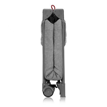 Patut pliant, Lionelo, Jasmin Easy Fold, Pana la 15 kg, Usor de pliat, Cu doua nivele, Cu saltea ergonomica T25, Cu intrare laterala cu fermoar, 2 roti cu frana, 123 x 67 cm, Conform cu EN 716, 0-36 l [13]