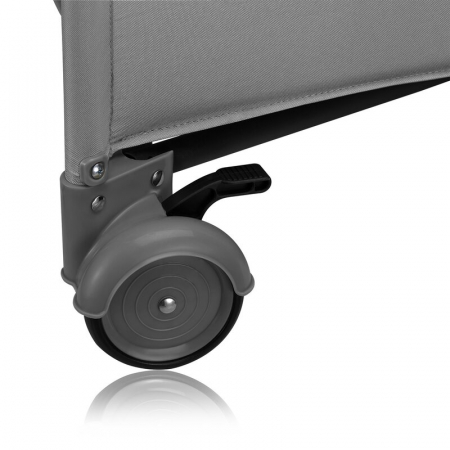 Patut pliant, Lionelo, Jasmin Easy Fold, Pana la 15 kg, Usor de pliat, Cu doua nivele, Cu saltea ergonomica T25, Cu intrare laterala cu fermoar, 2 roti cu frana, 123 x 67 cm, Conform cu EN 716, 0-36 l [11]
