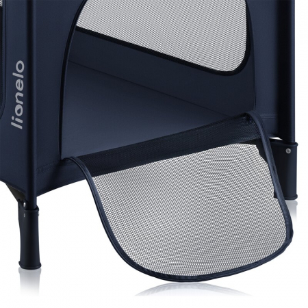 Patut pliant, Lionelo, Jasmin Easy Fold, Pana la 15 kg, Usor de pliat, Cu doua nivele, Cu saltea ergonomica T25, Cu intrare laterala cu fermoar, 2 roti cu frana, 123 x 67 cm, Conform cu EN 716, 0-36 l [8]