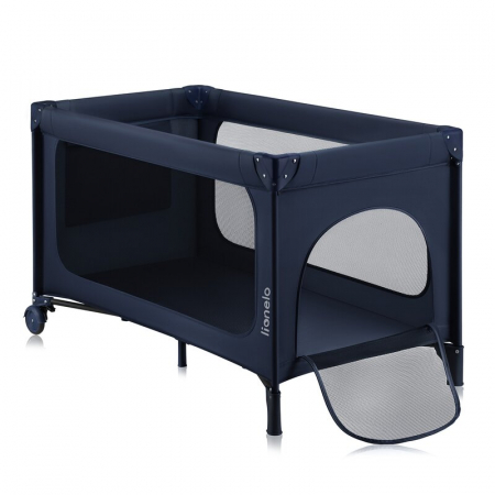 Patut pliant, Lionelo, Jasmin Easy Fold, Pana la 15 kg, Usor de pliat, Cu doua nivele, Cu saltea ergonomica T25, Cu intrare laterala cu fermoar, 2 roti cu frana, 123 x 67 cm, Conform cu EN 716, 0-36 l [3]