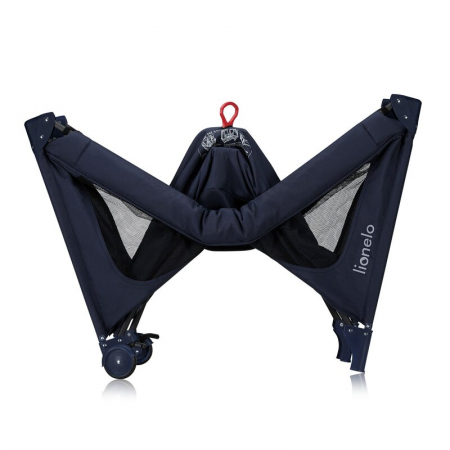 Patut pliant, Lionelo, Jasmin Easy Fold, Pana la 15 kg, Usor de pliat, Cu doua nivele, Cu saltea ergonomica T25, Cu intrare laterala cu fermoar, 2 roti cu frana, 123 x 67 cm, Conform cu EN 716, 0-36 l [12]