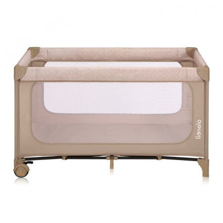 Patut pliant, Lionelo, Jasmin Easy Fold, Pana la 15 kg, Usor de pliat, Cu doua nivele, Cu saltea ergonomica T25, Cu intrare laterala cu fermoar, 2 roti cu frana, 123 x 67 cm, Conform cu EN 716, 0-36 l [5]