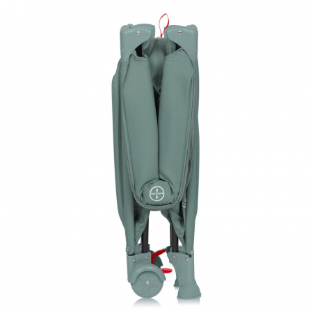 Patut pliant, Lionelo, Laura, 102 x 74 cm, Cu doua nivele, Functie de tarc, Cu roti, Include salteluta si geanta de transport, Pereti din plasa, Deschidere laterala, Pana la 15 kg, 0 luni +, Verde [14]