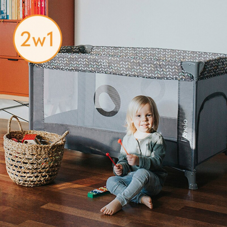 Patut pliant, Lionelo, Stefi, Cu un nivel, Cu intrare laterala cu fermoar, 2 roti, 120x60 cm, Conform cu standardul european de securitate EN 716, Albastru [21]