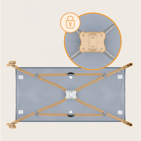 Patut pliant, Lionelo, Stefi, Cu un nivel, Cu intrare laterala cu fermoar, 2 roti, 120x60 cm, Conform cu standardul european de securitate EN 716, Albastru [12]