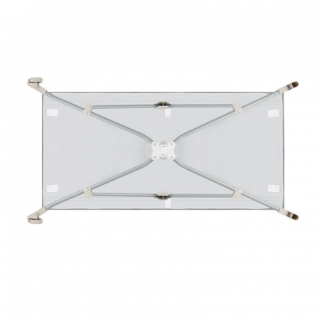 Patut pliant, Lionelo, Stefi, Cu un nivel, Cu intrare laterala cu fermoar, 2 roti, 120x60 cm, Conform cu standardul european de securitate EN 716, Bej [5]