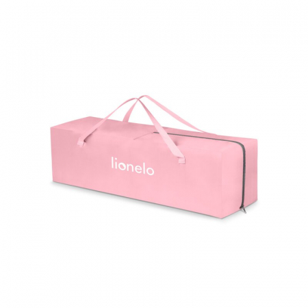 Patut pliant, Lionelo, Stefi, Cu un nivel, Cu intrare laterala cu fermoar, 2 roti, 120x60 cm, Conform cu standardul european de securitate EN 716, Roz Ombre [7]