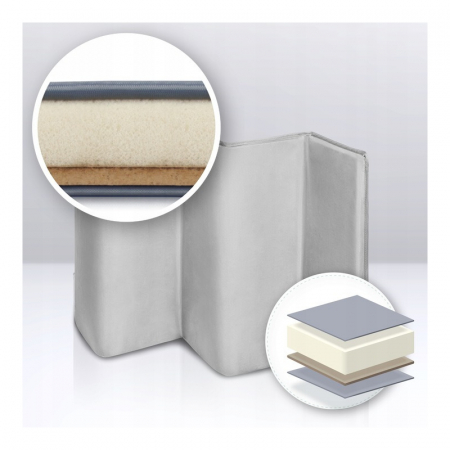 Patut pliant, Lionelo, Stefi Plus, Cu doua nivele, Cu intrare laterala cu fermoar, 2 roti, 120 x 60 cm, Conform cu standardul european de securitate EN 716, Roz/Galben [17]