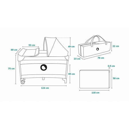 Patut pliant, Lionelo, Sven Plus, 120x60 cm, Cu doua nivele, Cu arcada jucarii, masuta de infasat, vibratii, melodii, conform cu standardele europeane de securitate EN716 si EN12221, Bej Latte [30]