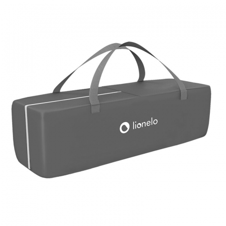 Patut pliant, Lionelo, Sven Plus, 120x60 cm, Cu doua nivele, Cu arcada jucarii, masuta de infasat, vibratii, melodii, conform cu standardele europeane de securitate EN716 si EN12221, Turcoaz/Gri [16]