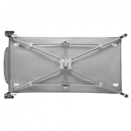 Patut pliant, Lionelo, Sven Plus, 120x60 cm, Cu doua nivele, Cu arcada jucarii, masuta de infasat, vibratii, melodii, conform cu standardele europeane de securitate EN716 si EN12221, Turcoaz/Gri [15]