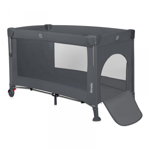 Patut pliant multifunctional, Lionelo, Ellen, Cu laterala culisanta, Nivel suplimentar, Intrare laterala cu fermoar, 2 roti, Saltea pliabila si geanta de transport incluse, 0- 36 luni, Pana la 15 kg,  [3]