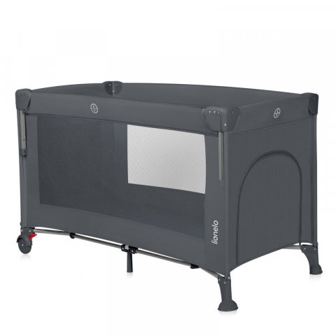 Patut pliant multifunctional, Lionelo, Ellen, Cu laterala culisanta, Nivel suplimentar, Intrare laterala cu fermoar, 2 roti, Saltea pliabila si geanta de transport incluse, 0- 36 luni, Pana la 15 kg,  [4]