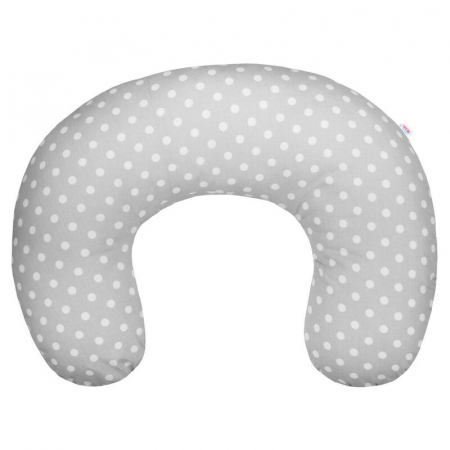 Pentru Mama - Perna alaptare, New Baby, Diametru 16 cm, Lungime in jurul circumferintei 125 cm, Bumbac+tesatura Minky, 100% antialergic, Husa detasabila, 0 luni+, Grey