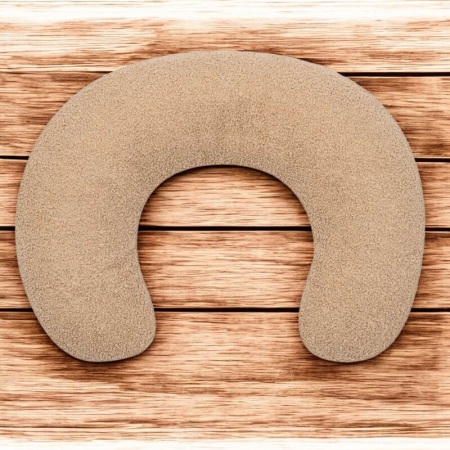 Perna alaptare, New Baby, Teddy, Bumbac+tesatura teddy, 100% antialergic, Husa detasabila, 60x45x18 cm, 0 luni+, Beige [1]
