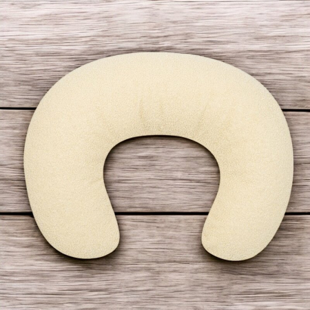 Perna alaptare, New Baby, Teddy, Bumbac+tesatura teddy, 100% antialergic, Husa detasabila, 60x45x18 cm, 0 luni+, Cream [1]