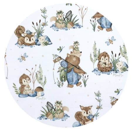 Perna bebelusi, MimiNu, Ursulet, Multifunctionala, Cu doua fete, Tesatura pufoasa minky si bumbac, Materiale certificate Oeko Tex Standard 100, Design, Minky Let\'s Go Blue [2]