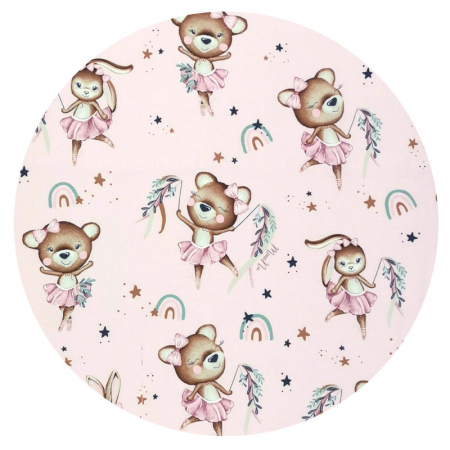 Perna bebelusi, MimiNu, Ursulet, Multifunctionala, Cu doua fete, Tesatura pufoasa minky si bumbac, Materiale certificate Oeko Tex Standard 100, Design, Minky Little Ballerina Pink [4]