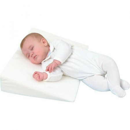 Perna inclinata, Bubaba, Antireflux, Cu husa din bumbac, 60 x 37 x 1,5-10 cm, Alba [3]