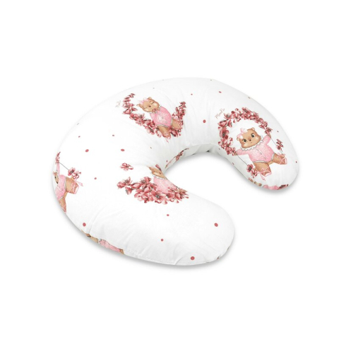 Pentru Mama - Perna pentru alaptat, MimiNu, Din bumbac certificat Oeko Tex Standard 100, Cu husa detasabila, Cu fermoar securizat, Circumferinta 155 cm, Design, Betty