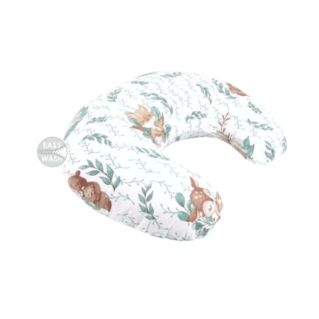 Pentru Mama - Perna pentru alaptat, MimiNu, Din bumbac certificat Oeko Tex Standard 100, Cu husa detasabila, Cu fermoar securizat, Circumferinta 155 cm, Lulu Natural