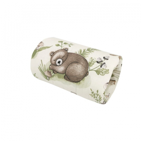 Pentru Mama - Perna pentru alaptat, MimiNu, Tip manson, Din bumbac certificat Oeko Tex Standard 100, 25 cm, Calm Forest Natural