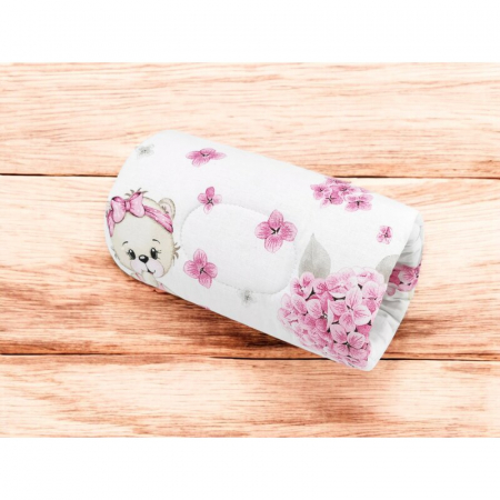 Perna pentru alaptat, MimiNu, Tip manson, Din bumbac certificat Oeko Tex Standard 100, 25 cm, Design, Pink Ballerina [1]