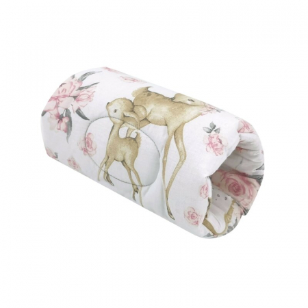 Pentru Mama - Perna pentru alaptat, MimiNu, Tip manson, Din bumbac certificat Oeko Tex Standard 100, 25 cm, Sweet Deer Pink