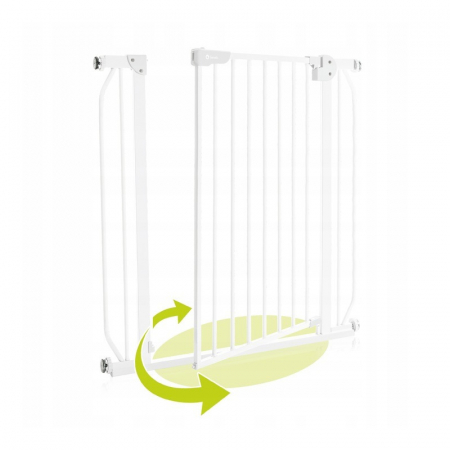 Poarta de siguranta, Lionelo, Truus Slim Led, Prin presiune, Cu lumina Led cu senzor, 105 cm, Conform cu standardul european de securitate EN1930, Alb [10]