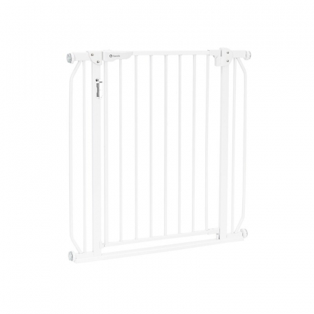 Poarta de siguranta, Lionelo, Truus Slim Led, Prin presiune, Cu lumina Led cu senzor, 105 cm, Conform cu standardul european de securitate EN1930, Alb [3]