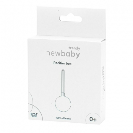 Port suzeta, New Baby, Cu lant, Protejeaza de murdarie, Silicon, Fara BPA, 0 luni+, Brown [2]