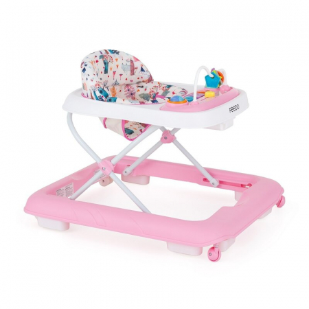 Premergator, Feedo, Pliabil, Cu panou de joaca inclus, Cu inaltime reglabila in 3 pozitii, Cu sistem de franare, Dezvolta abilitatile motorii si senzoriale, Greutate maxima suportata 12 kg, 6 luni+, P [1]