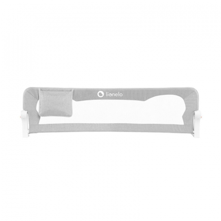 Protectie laterala pat, Lionelo, Eva, Cu buzunar accesorii, 150x35 cm, Conform cu standardul european de securitate BS7072, Gri [3]