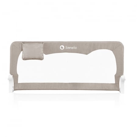 Protectie laterala pat, Lionelo, Hanna, Cu buzunar accesorii, 150x66 cm, Conform cu standardul european de securitate BS7072, Bej [11]