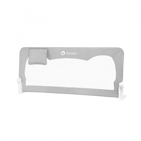 Protectie laterala pat, Lionelo, Hanna, Cu buzunar accesorii, 150x66 cm, Conform cu standardul european de securitate BS7072, Gri [5]